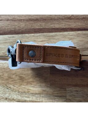 NEW SPIKES & SPARROW Leather Multi Adjustable Strap For Bag Briefcase Tan Cognac